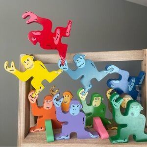 OranguTangle Colorful Wooden Monkey Building Blocks Stacking Children's Game